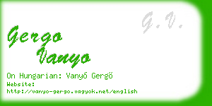 gergo vanyo business card